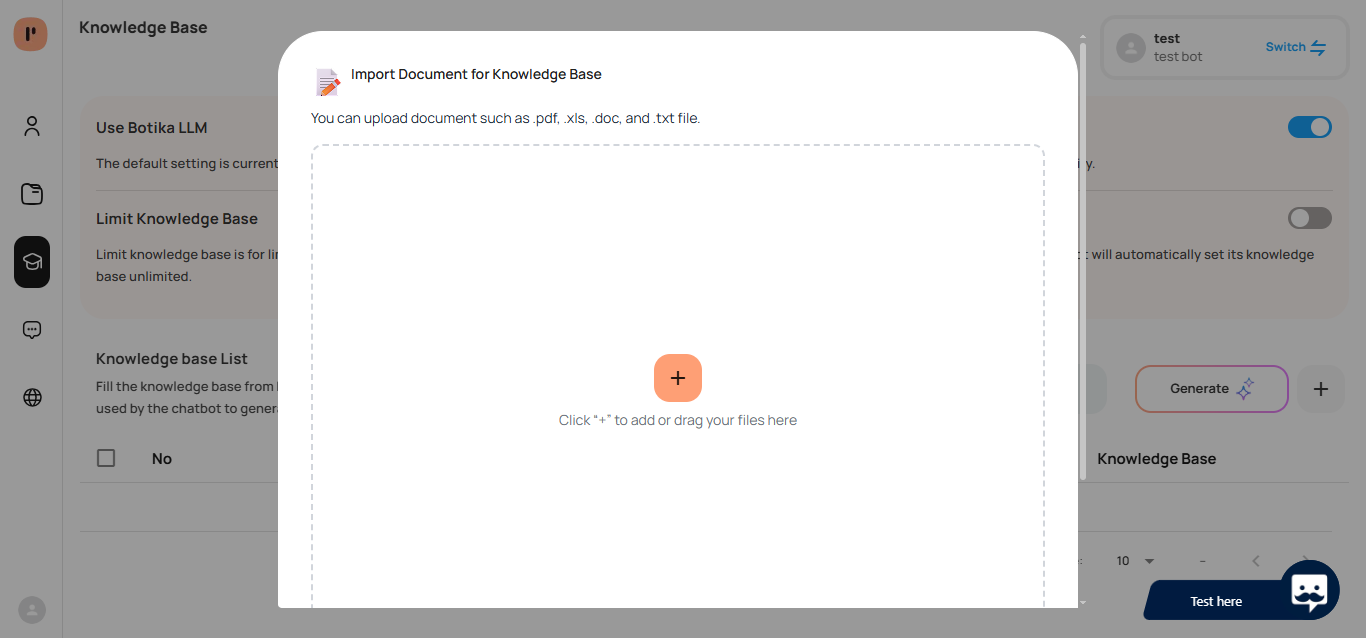 Knowledge Base | Botika Documentation